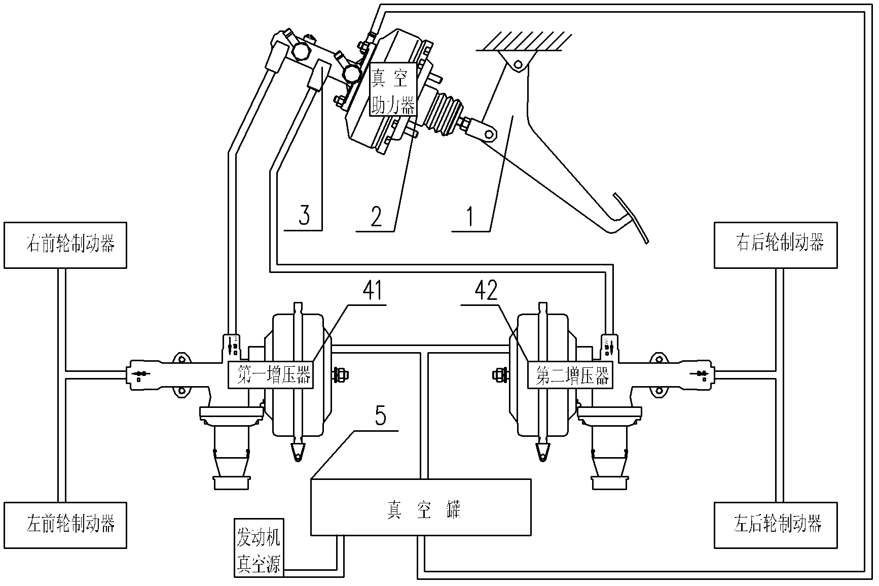 Hydraulic braking device and automobile with the same