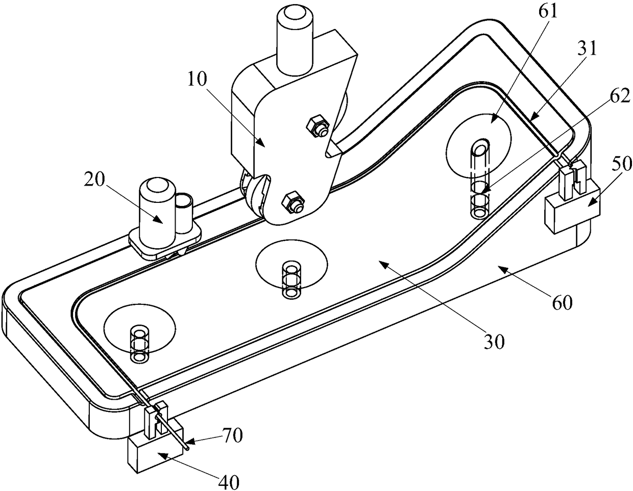 Optical fiber installation device and vehicle lamp assembly system