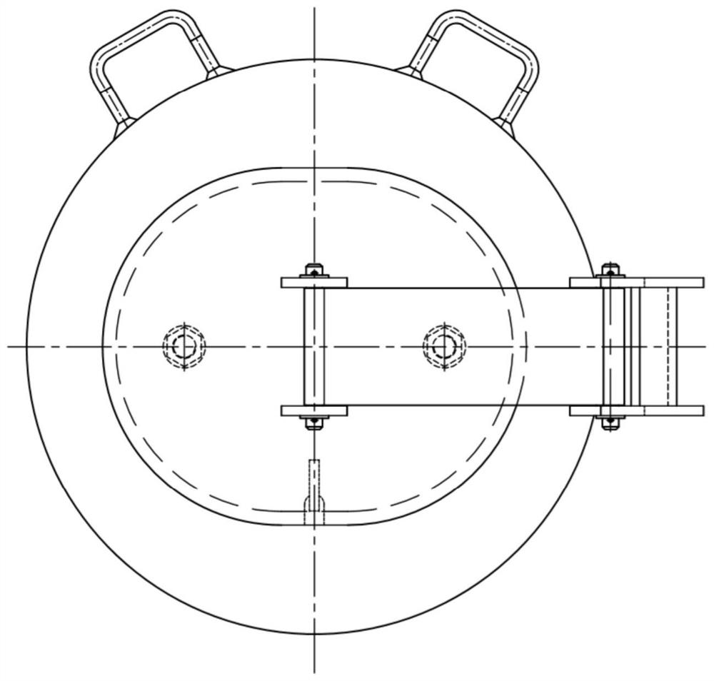Inward-opening type self-tightening quick-opening manhole device and system