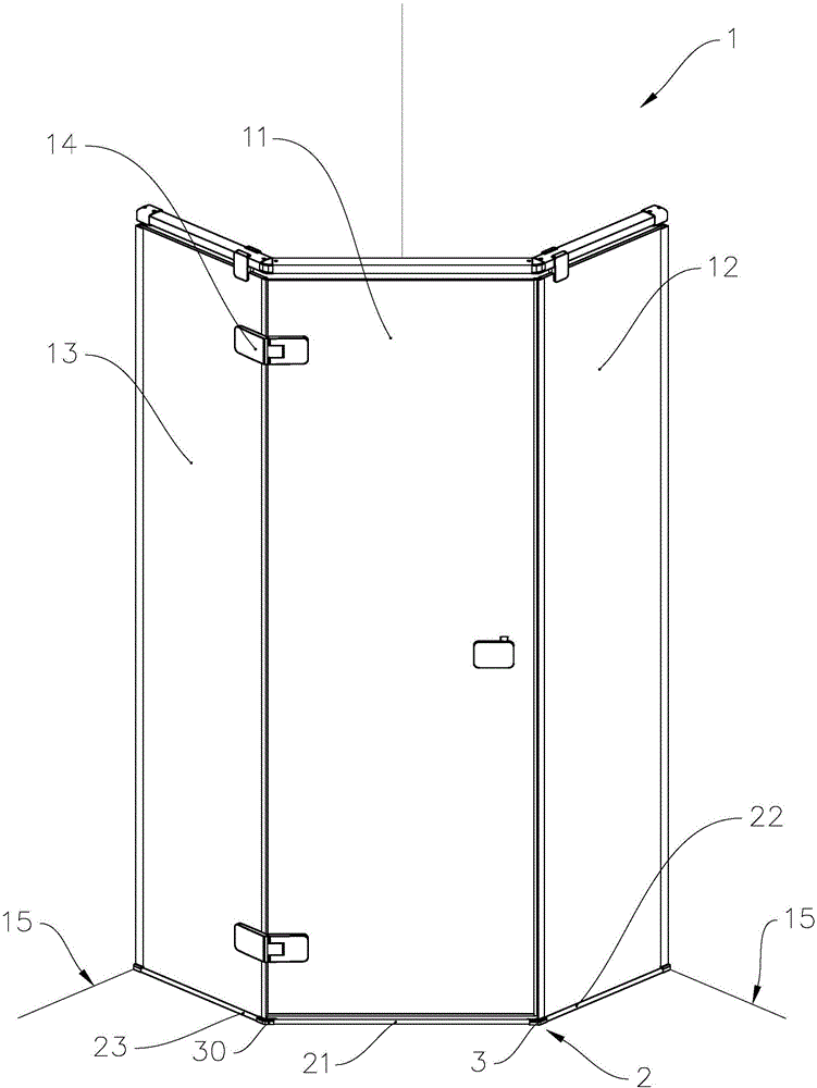 Shower door water-retaining strip connector and shower door water-retaining device