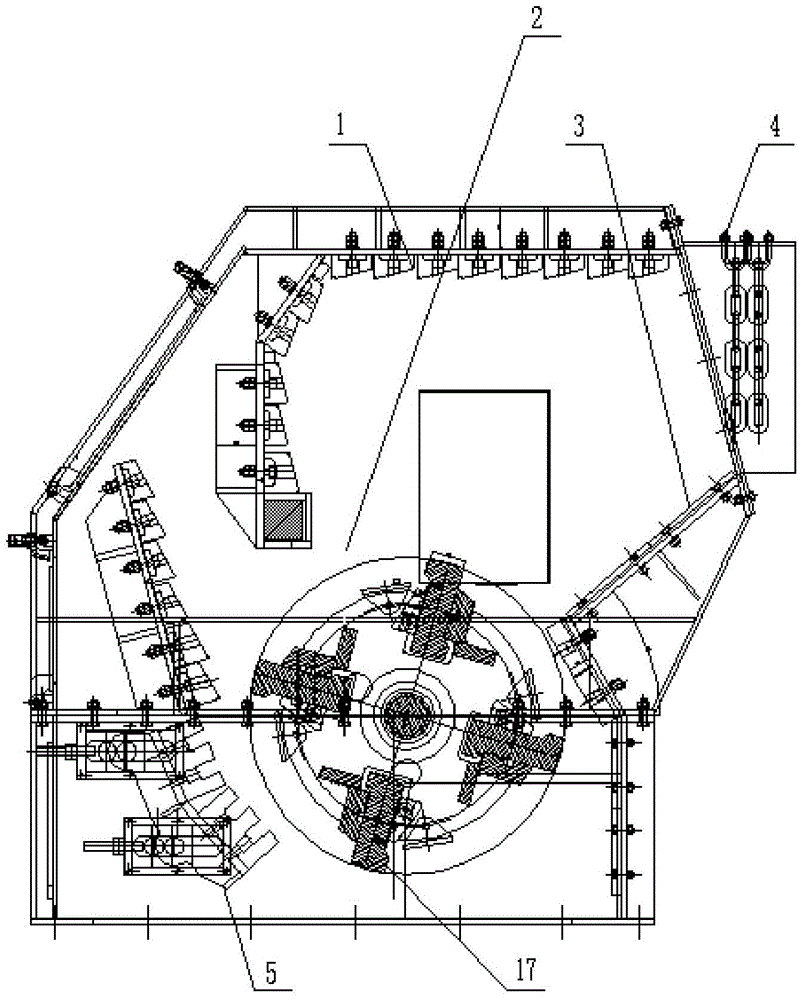 Large-sized vortex two-in-one impact crusher