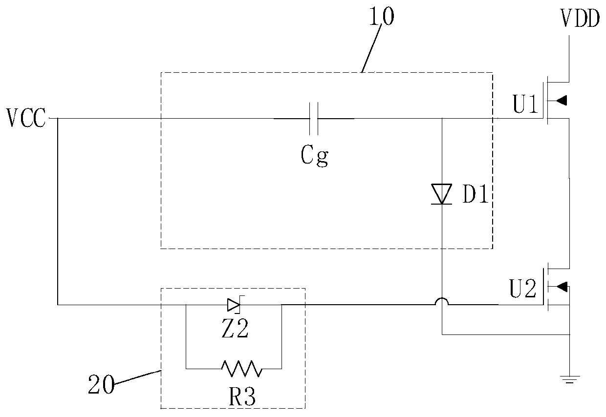 Driving circuit of depletion type transistor