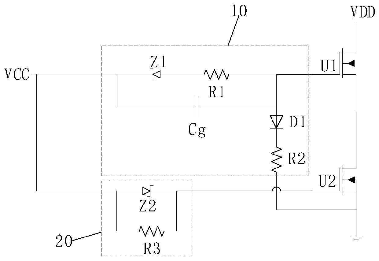 Driving circuit of depletion type transistor