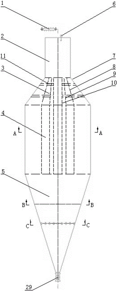 Heat state direct reduction iron furnace external cooling device and method