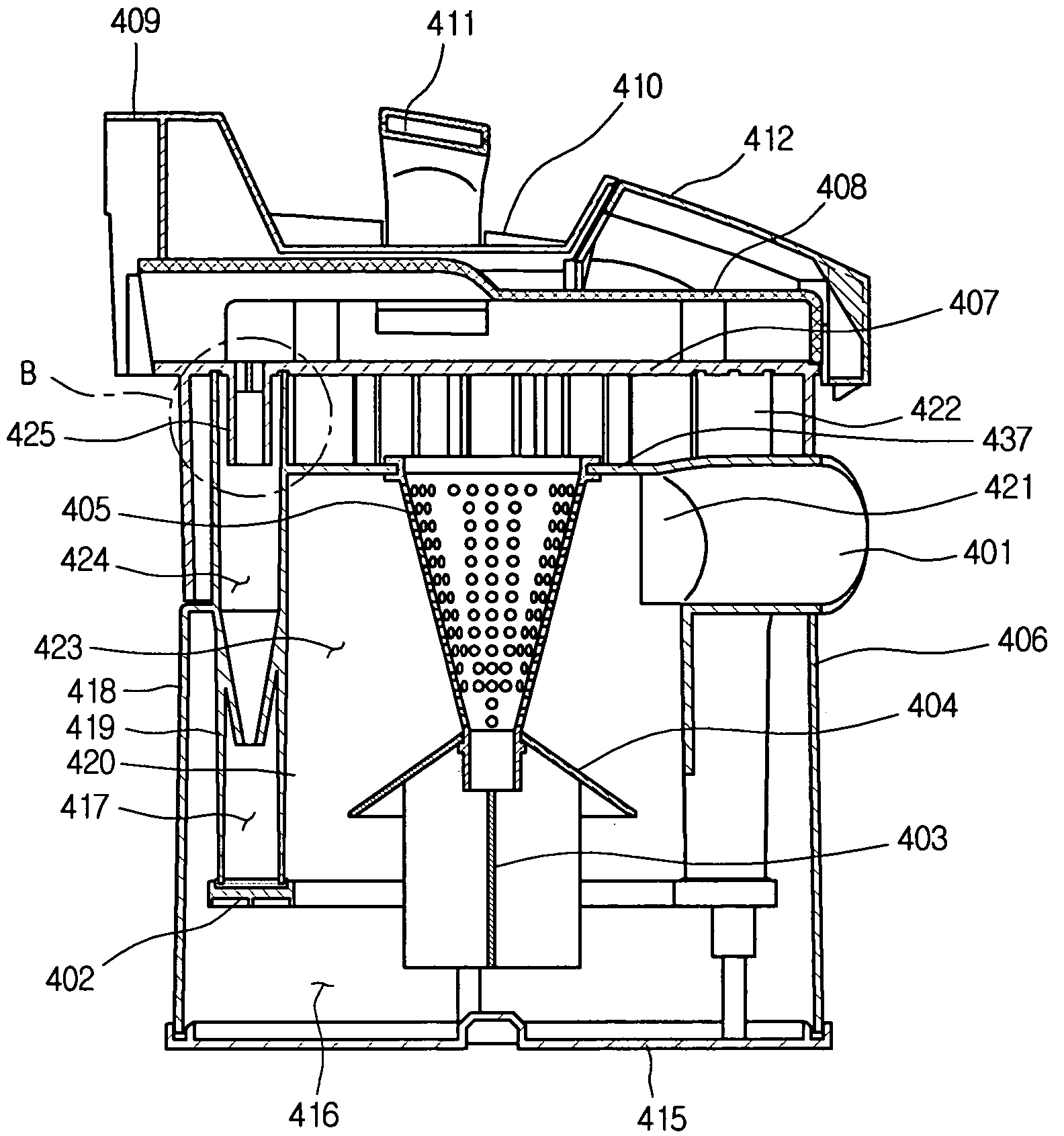 Dust collection unit and vacuum cleaner with same