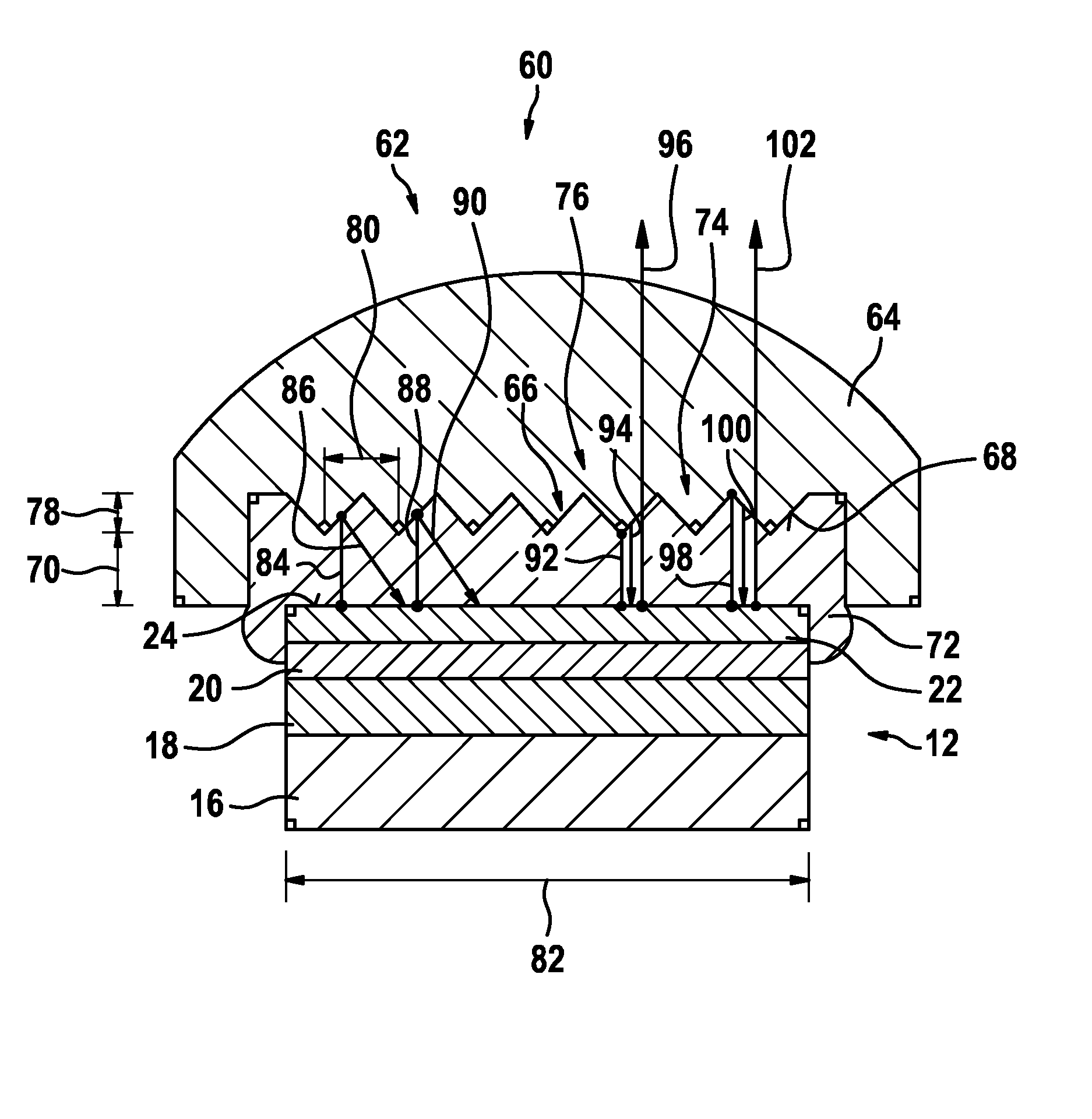 Ultrasound probe with an acoustical lens