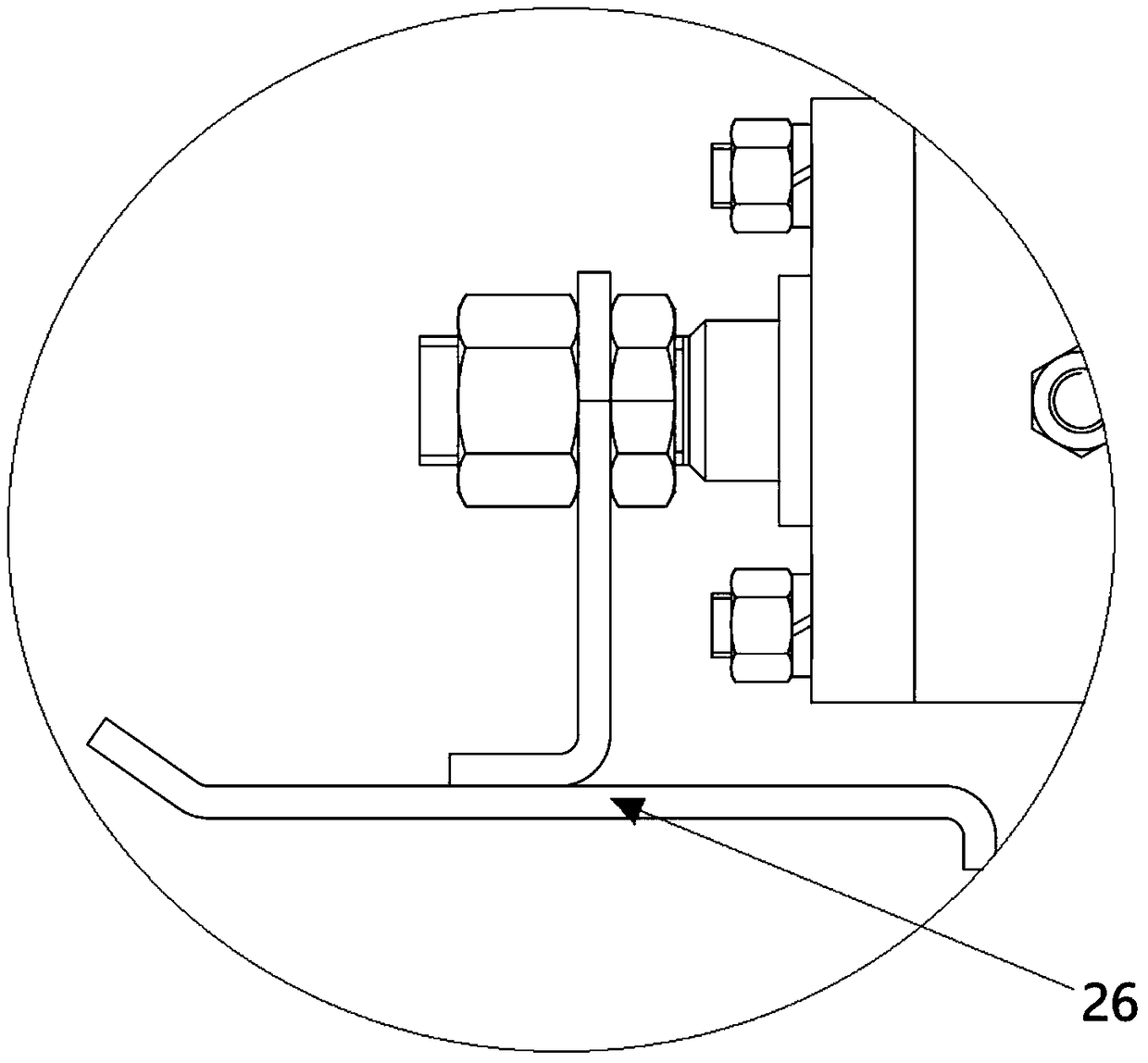 Front loading assisting device of punching machine