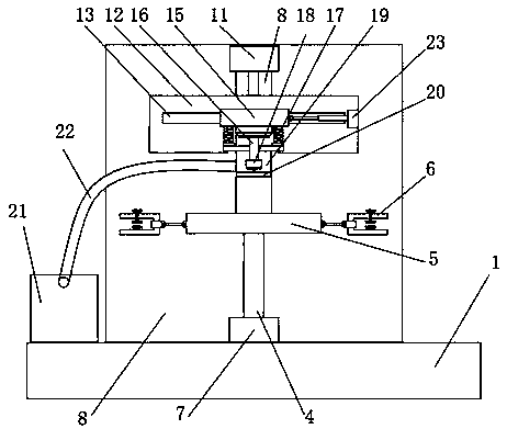 Slotting device used for production of shell of multi-medium air curtain machine