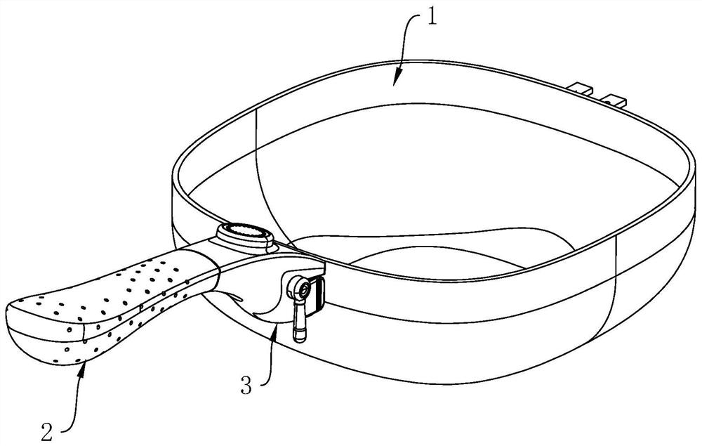 Handle connecting structure for cooker