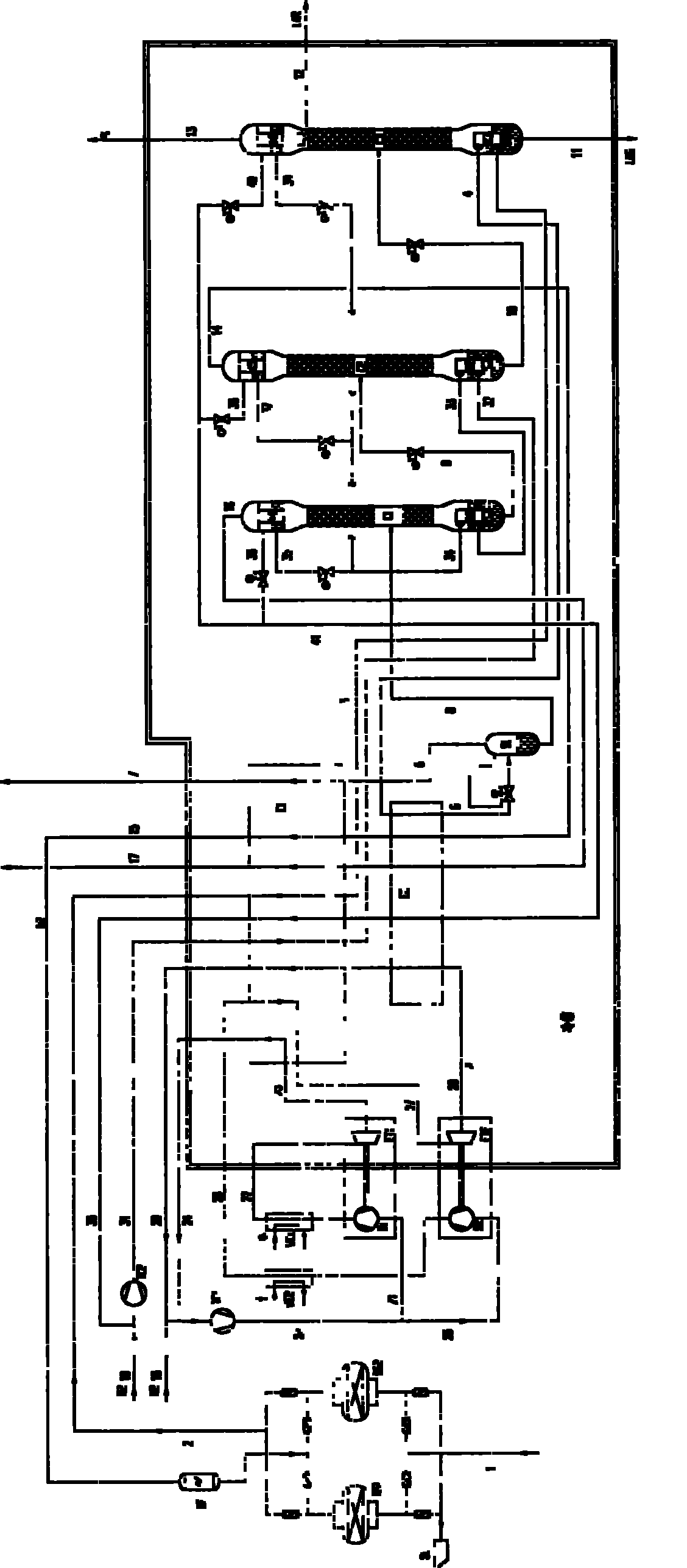 Separation and recovery device and method for argon and methane in synthetic ammonia relief gas