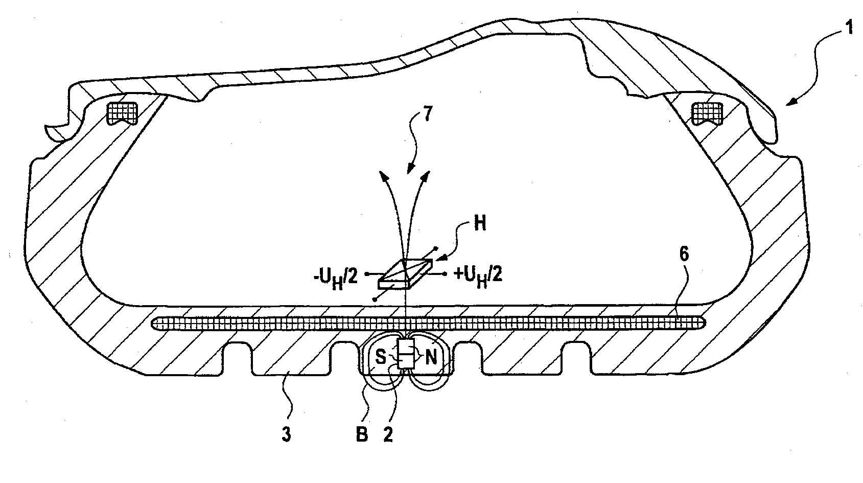 Method for determining the profile depth of a tire and/or a tire characteristic, and a tire