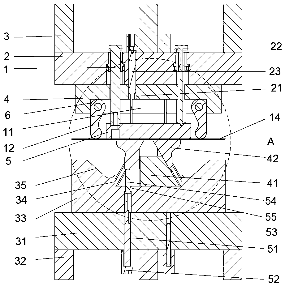 Bending die capable of controlling high-strength steel springback and application method thereof