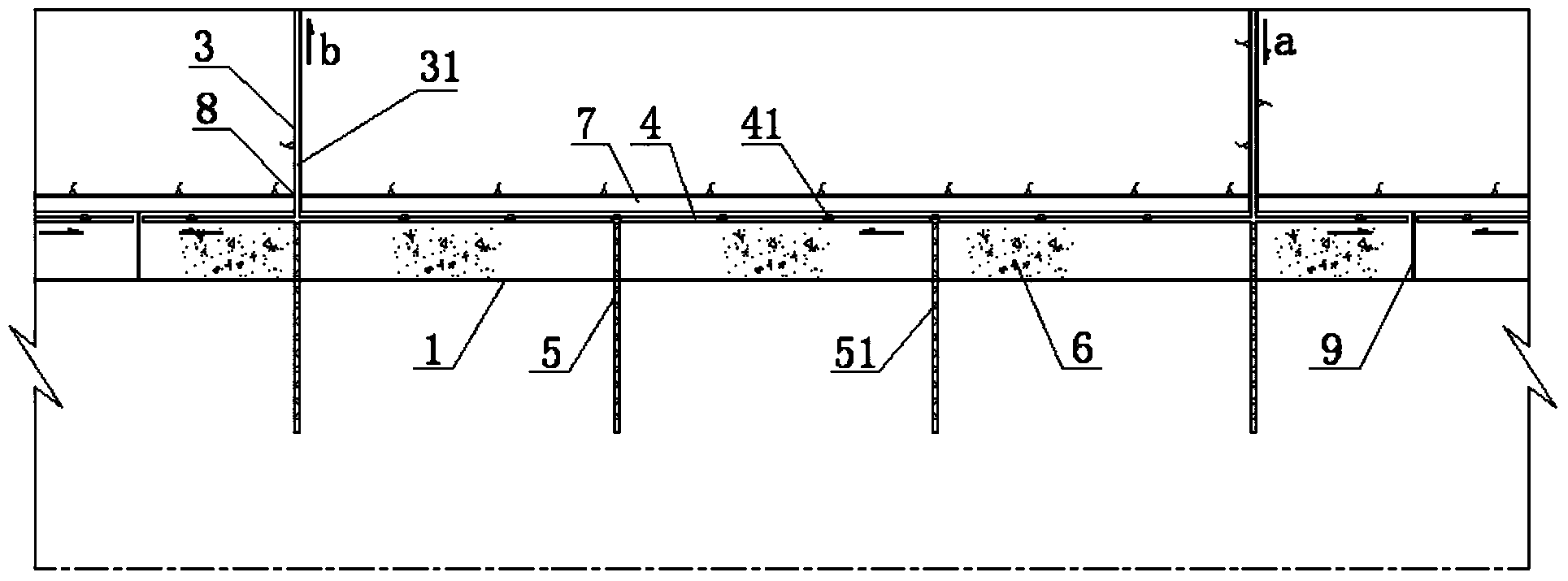 Embedded type penstock backfill grouting structure and grouting technology