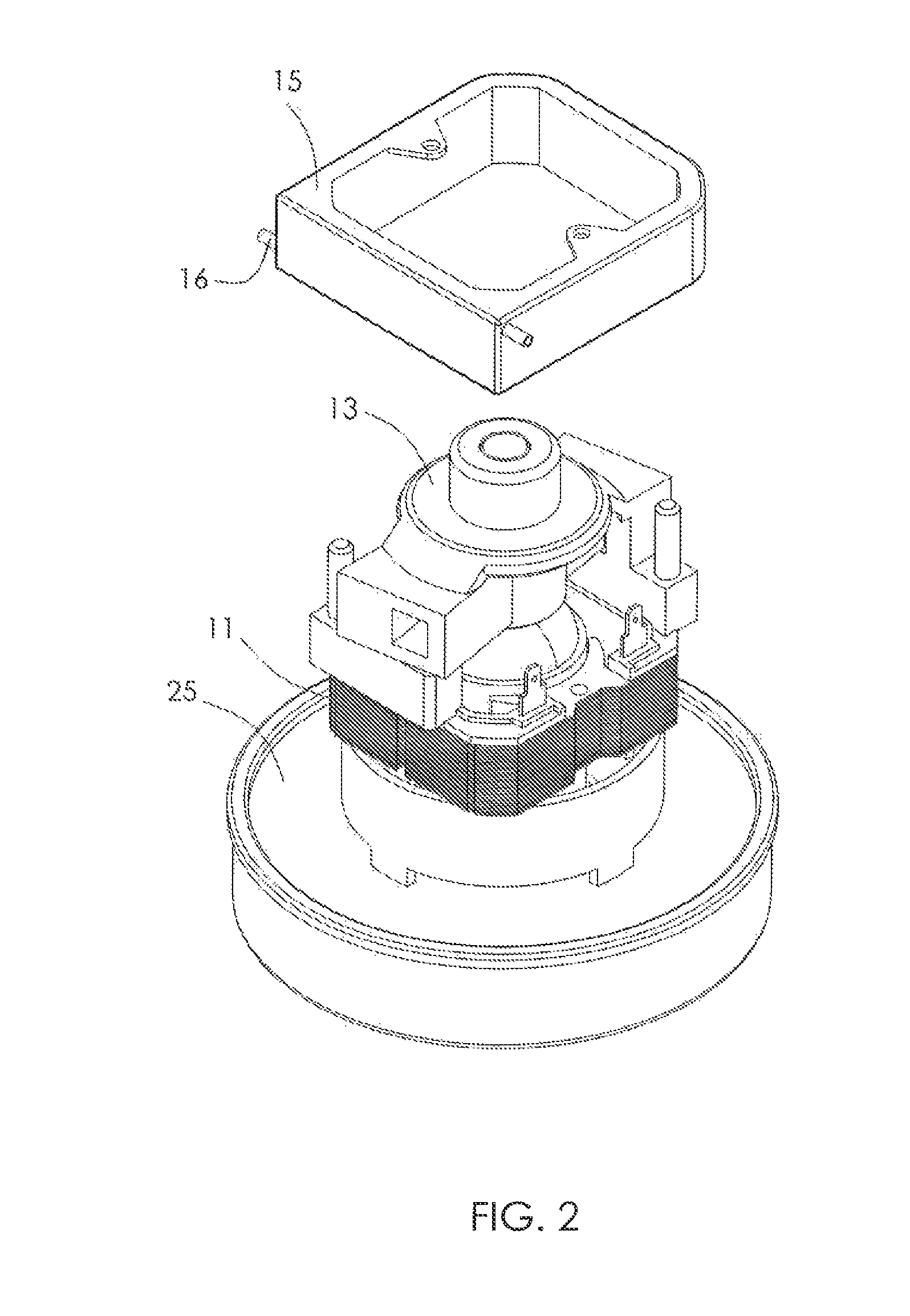 Cooling system of motor assembly for cleaner