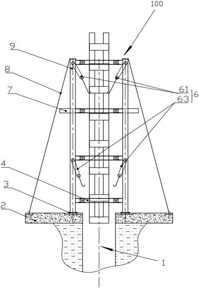 Latticed column welding device and method