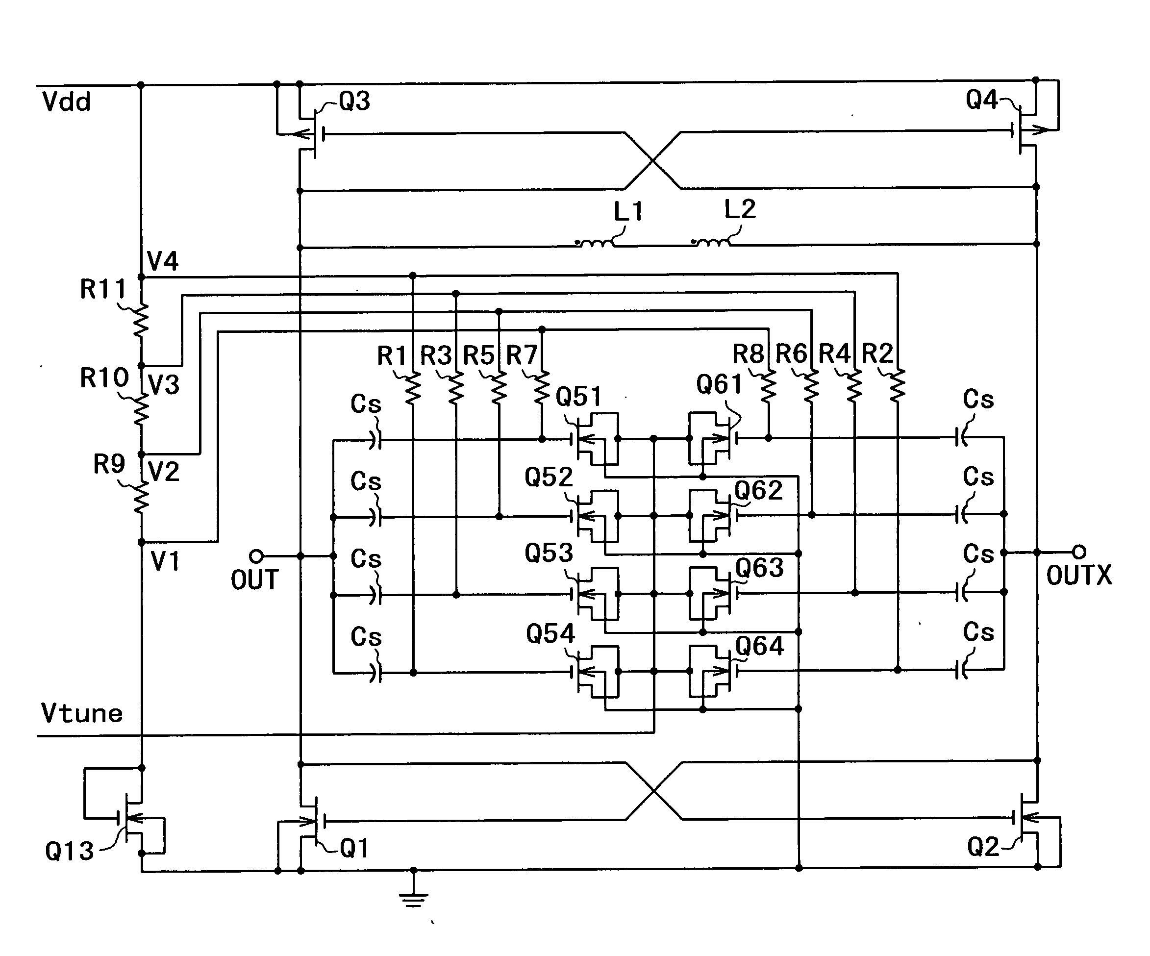 Resonant circuit and a voltage-controlled oscillator