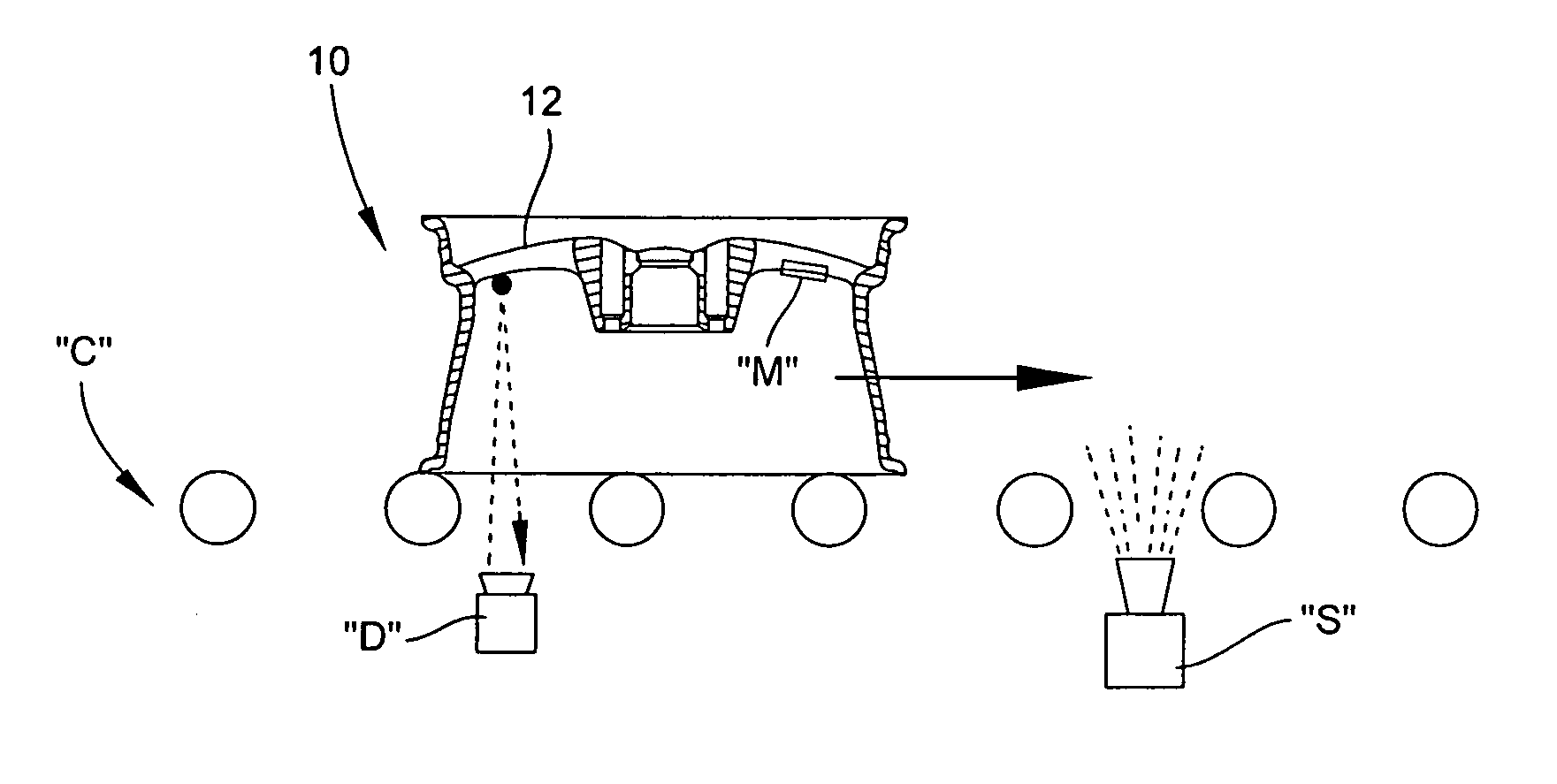 System and method for electronically identifying vehicle wheels on-the-fly during manufacture