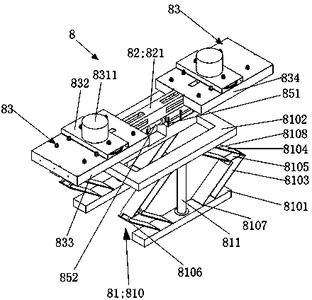 Traverse moving vibration rotary excavating stone discharging device