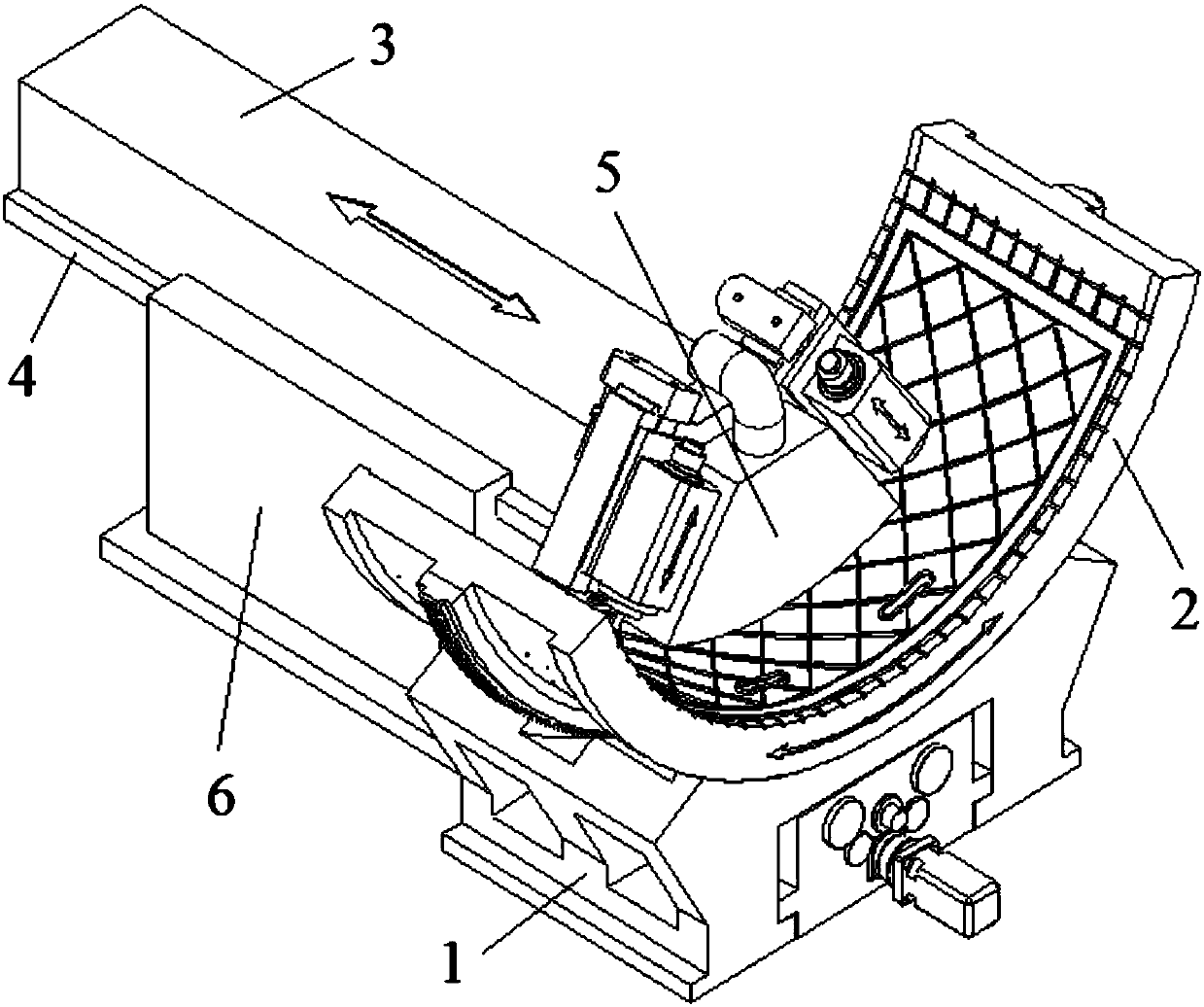 Processing method of thin plate with formed arc-shaped surface and milling machine using same