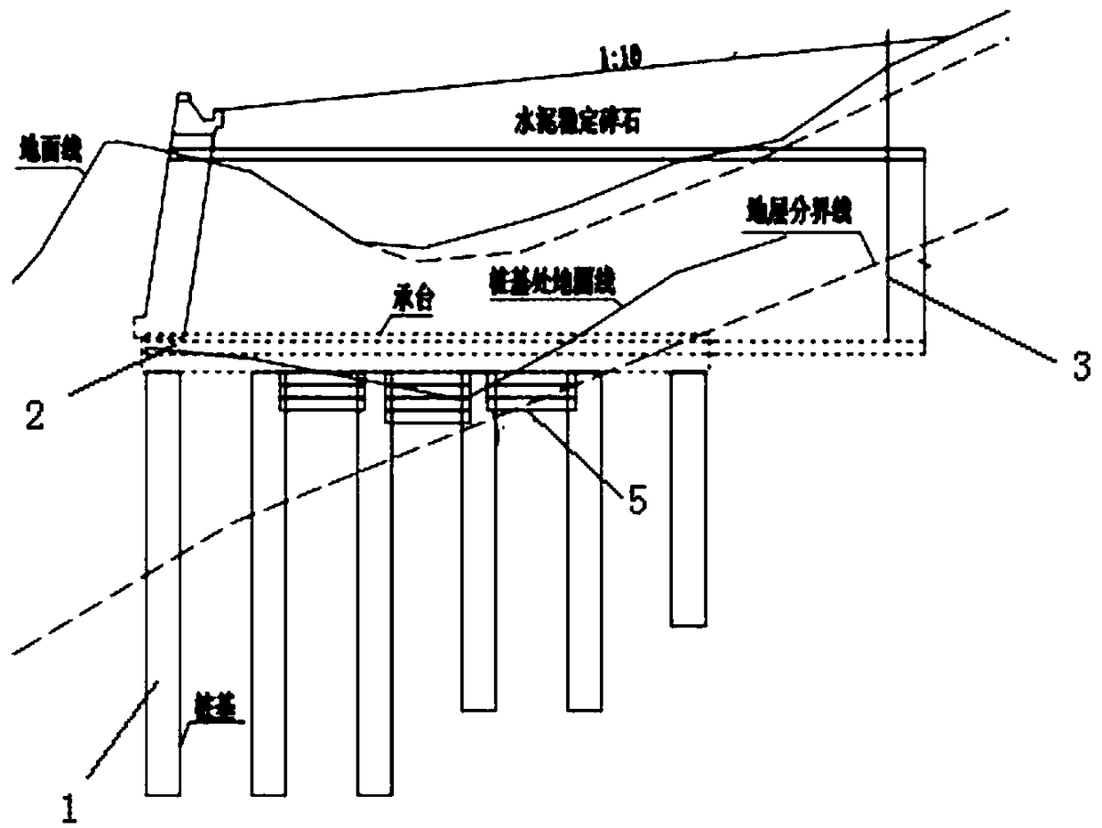 Combined highway tunnel portal structure suitable for large-bias terrains