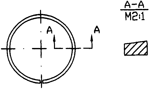 Staggered positioning combination piston ring