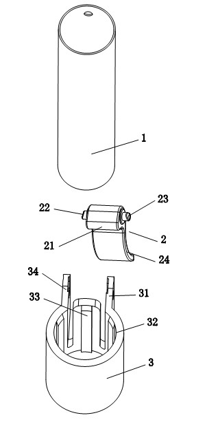 Clamping structure for fan column pipe