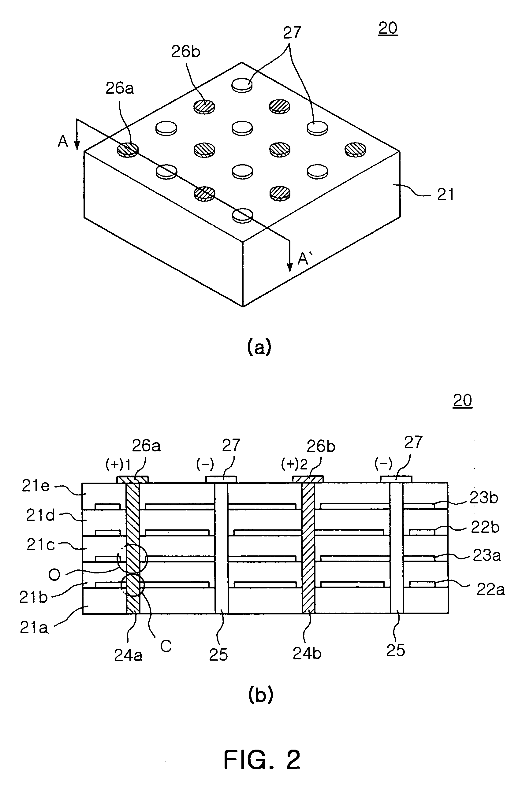 Multilayered chip capacitor array