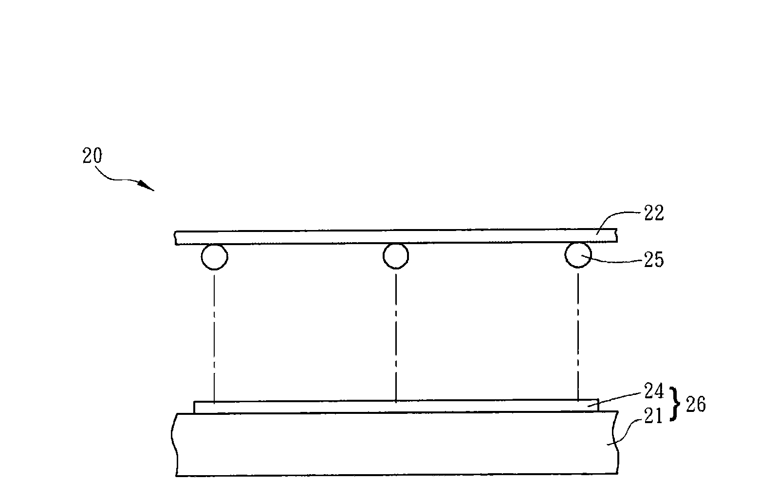 Joint surface detecting structure and joint surface detecting method