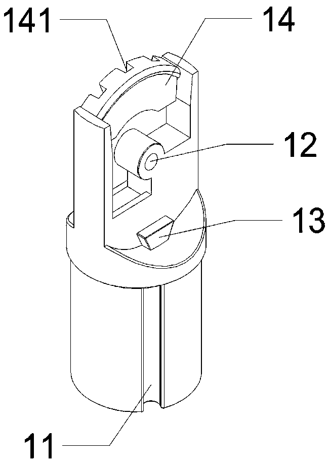 Outdoor umbrella rotating connector