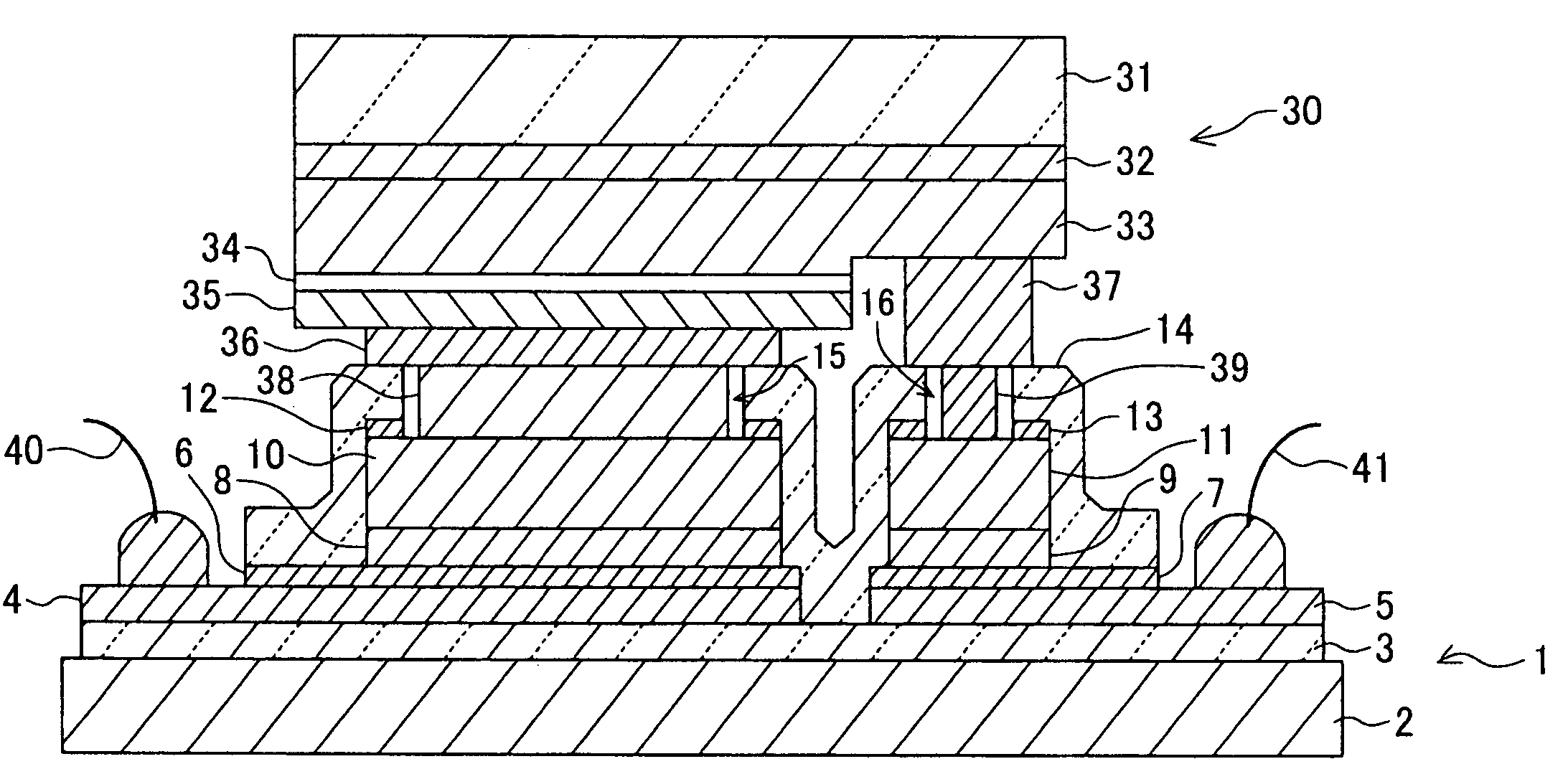 Semiconductor device and its manufacture method capable of preventing short circuit of electrodes when semiconductor device is mounted on sub-mount substrate