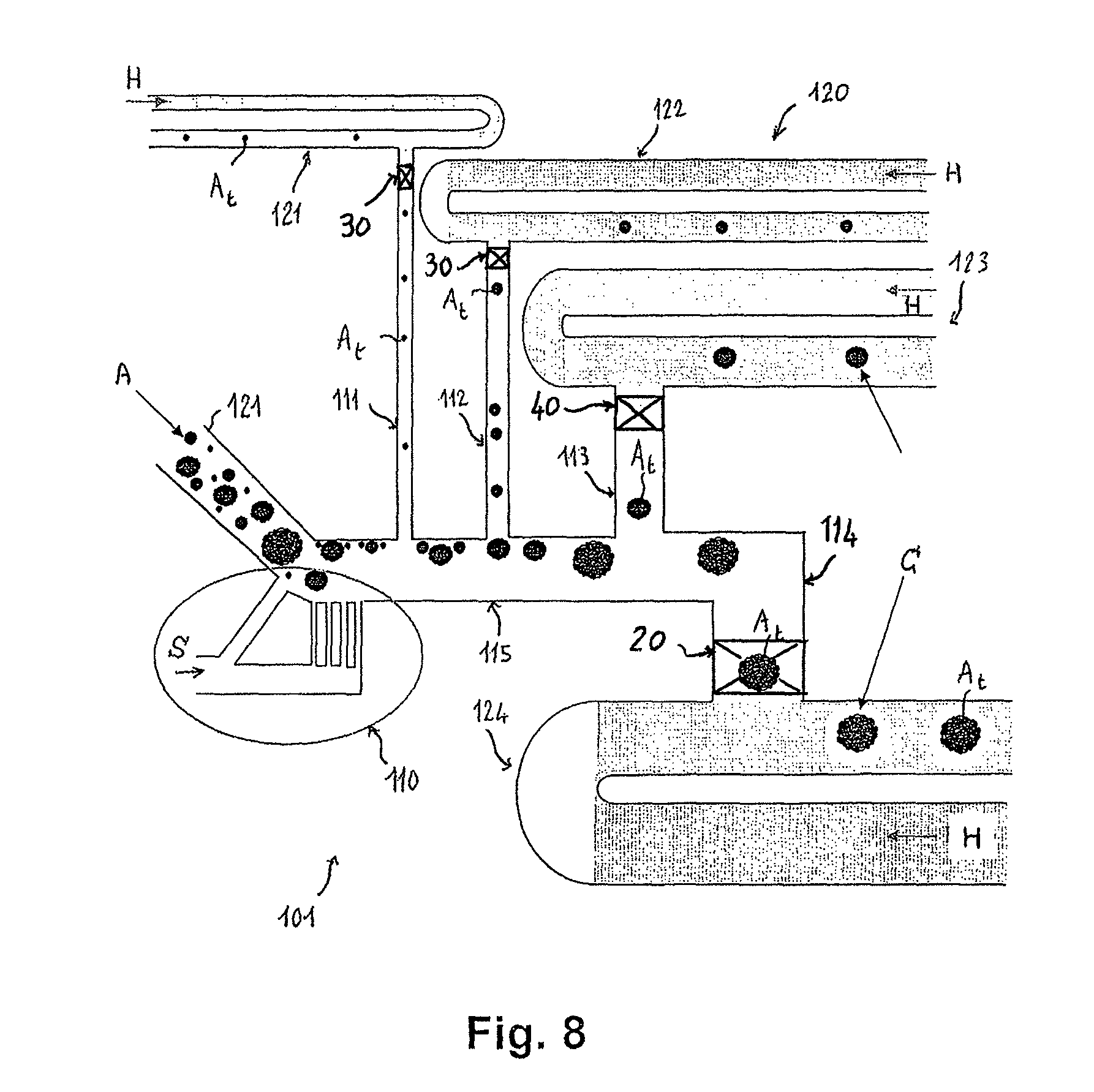 Microfluidic system and method for sorting cell clusters and for the continuous encapsulation thereof following sorting thereof