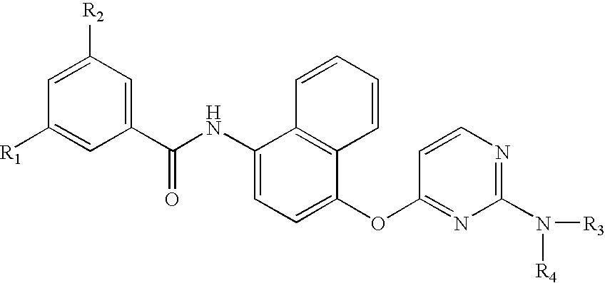 1,4-Disubstituted Naphthalenes as Inhibitors of P38 Map Kinase