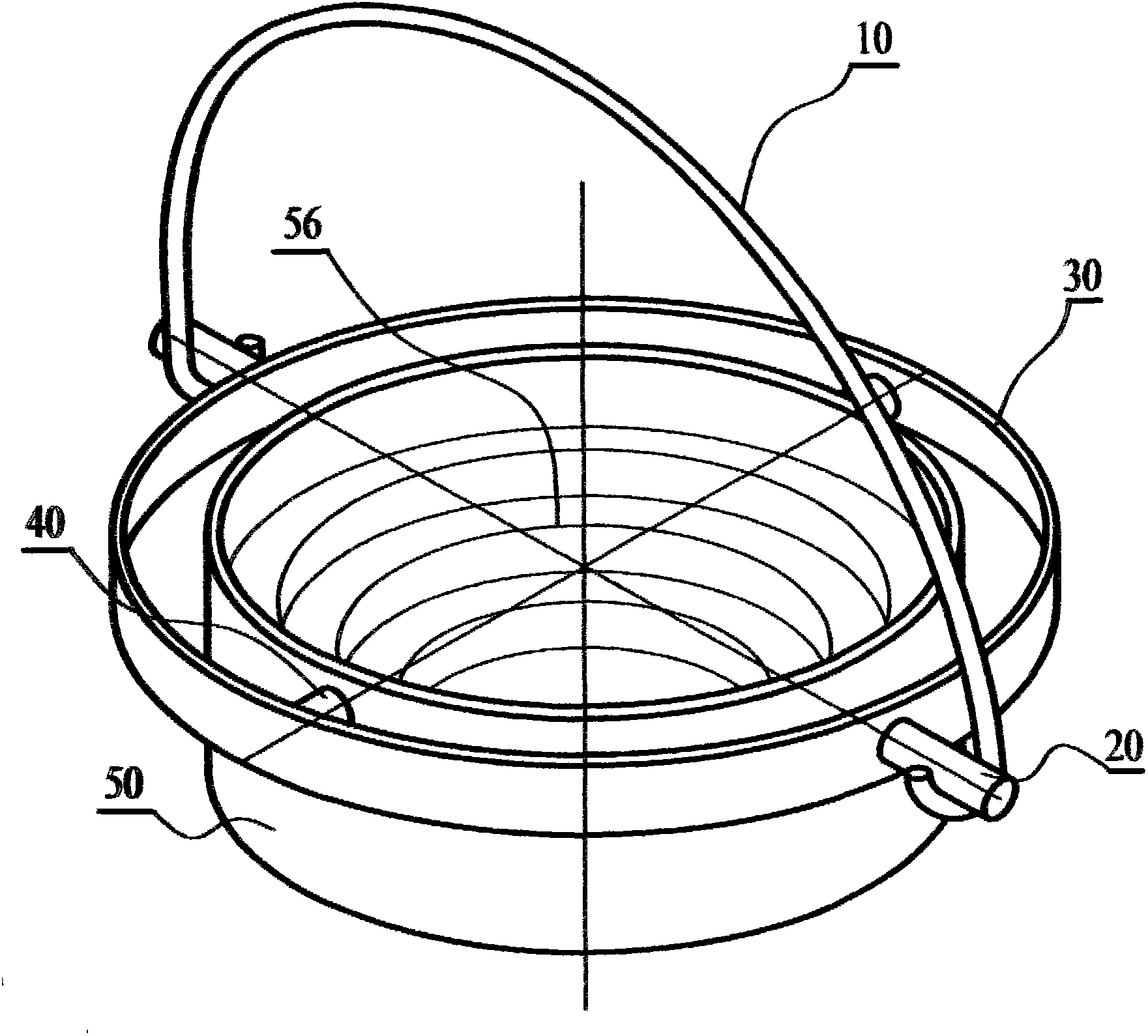 Cross-shaped intersected shaft automatic balancing soup basket