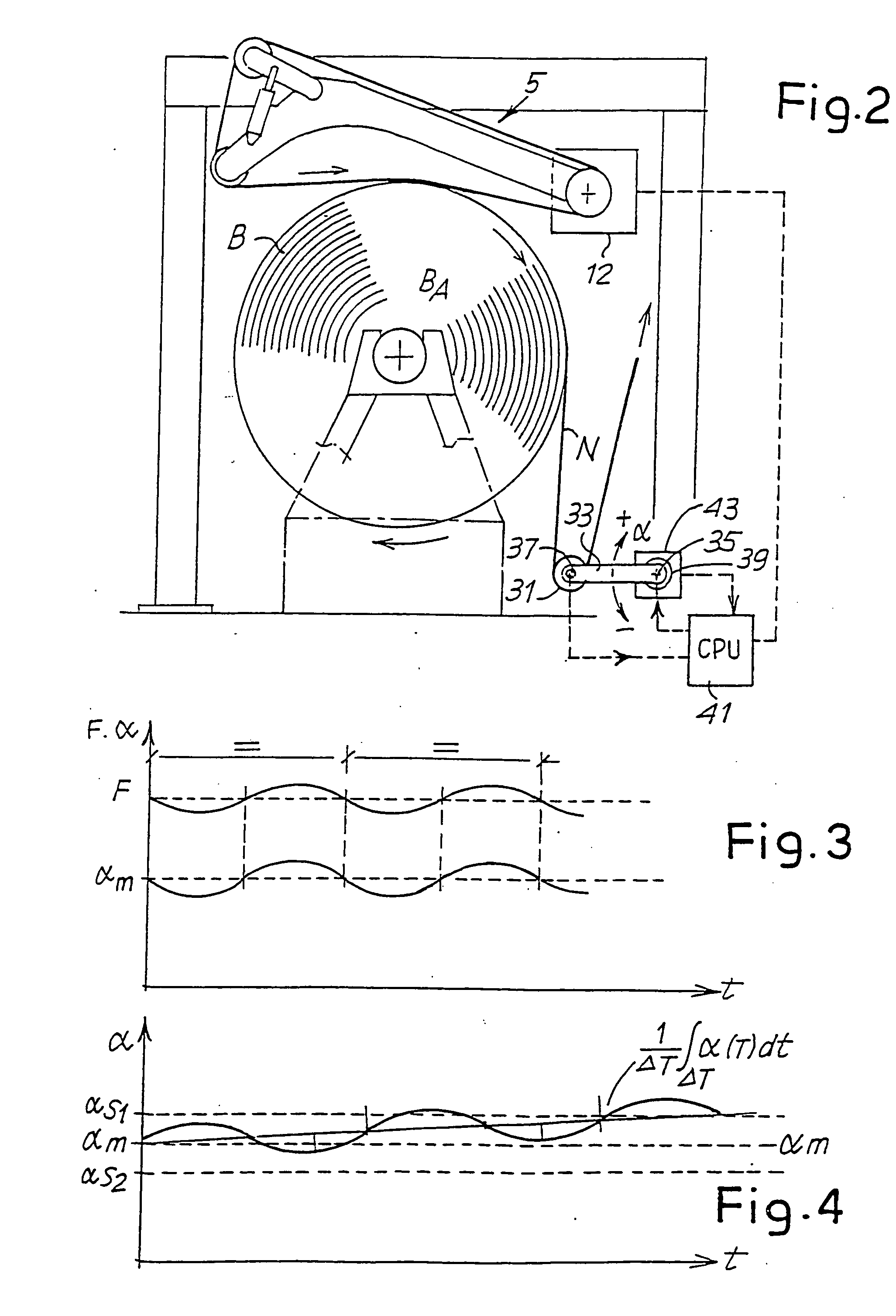 Device and method for controlling the tension of a weblike material