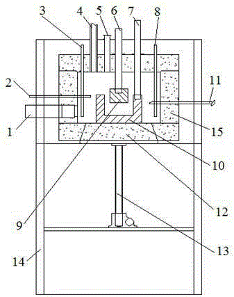 Aluminum electrolytic graphite crucible experimental device and experimental method