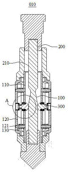 Fluid separating device, shaft structure and method for producing petroleum or natural gas