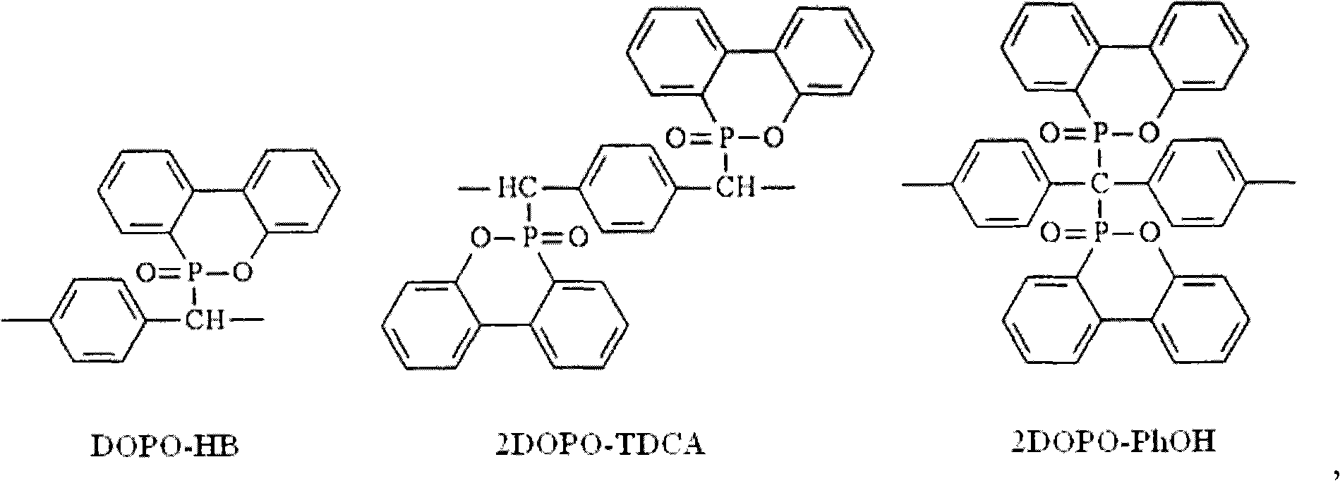 Polymer type phosphorous flame retardant containing DOPO and preparation method thereof