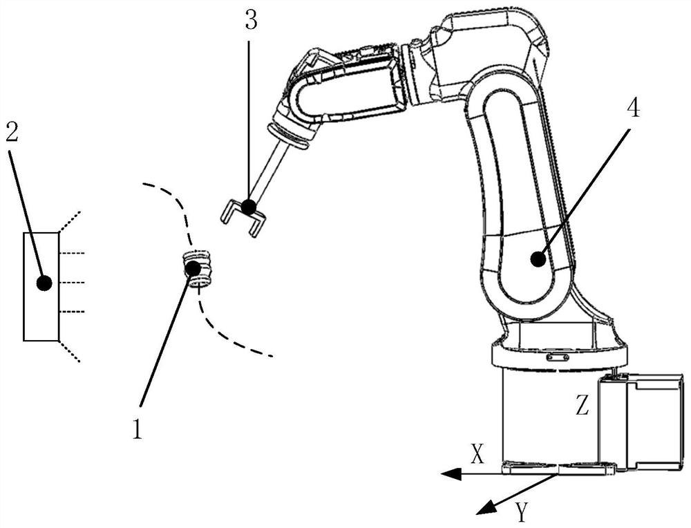 Moving object tracking and grabbing method and device based on active movement of robot