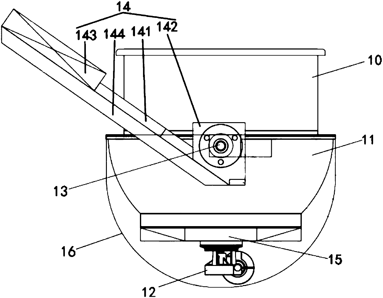 Wok moving control device and wok device suitable for full-automatic cooker