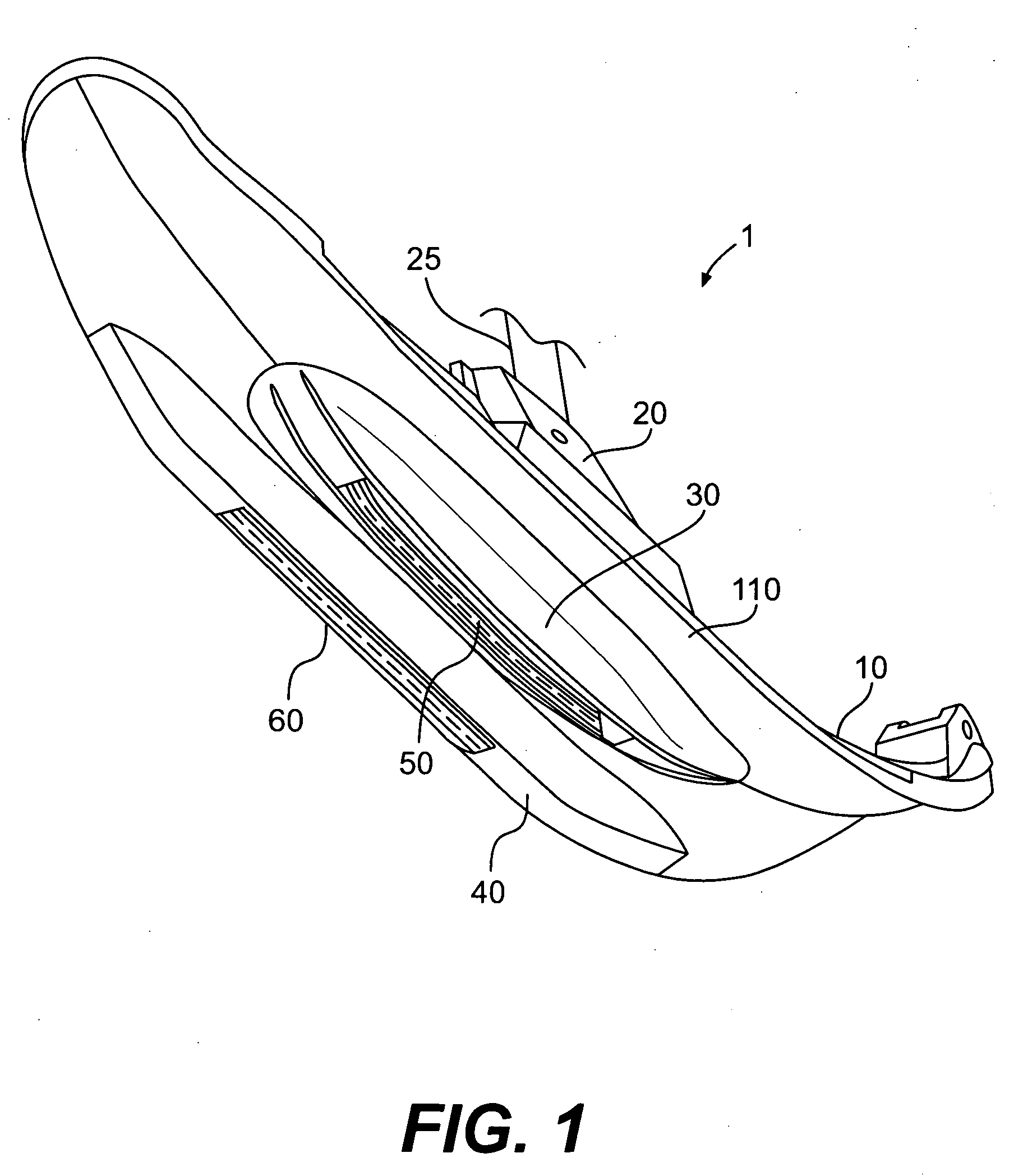 Asymmetric snowmobile ski