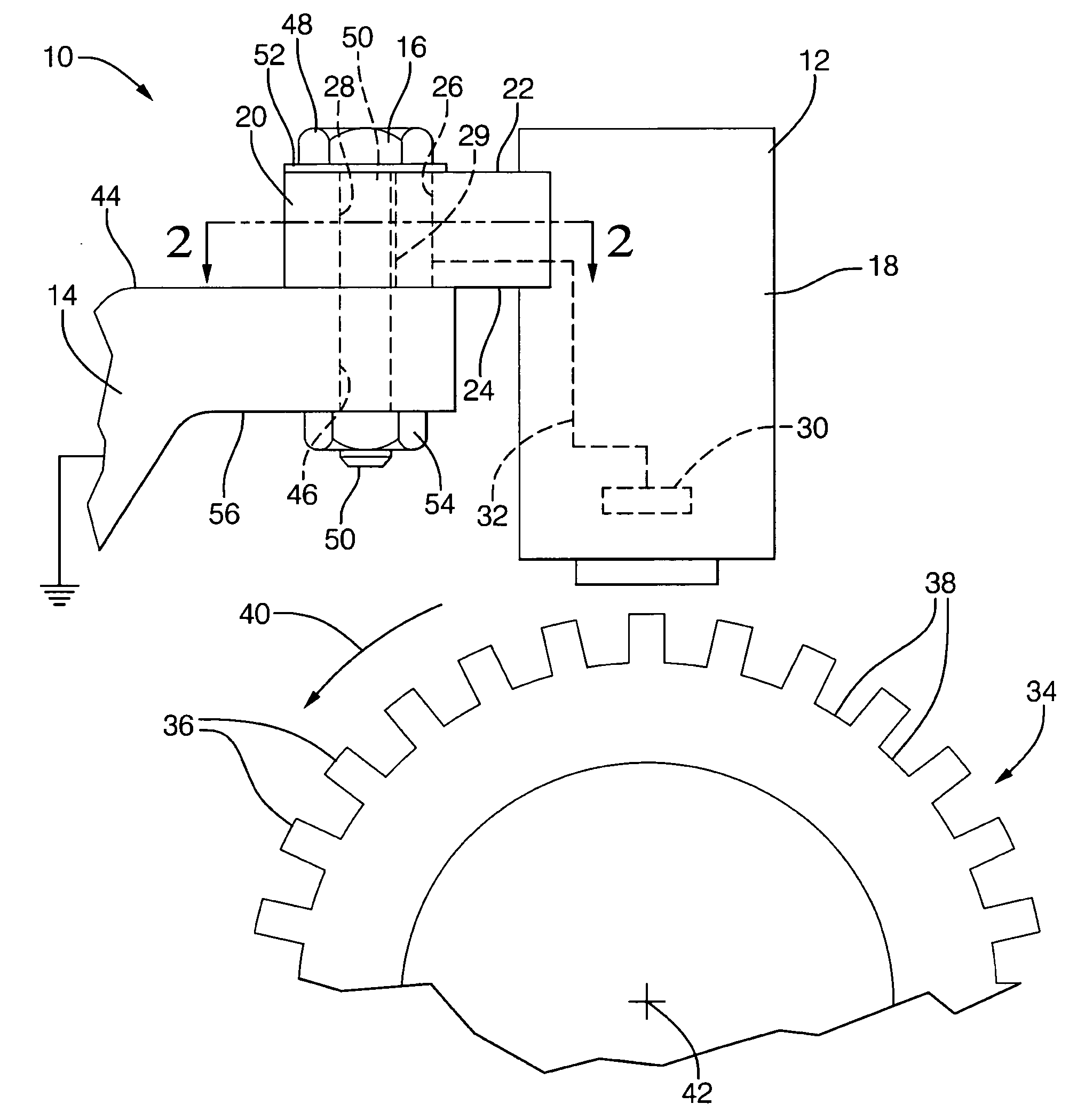 Mounting for a probe sensor