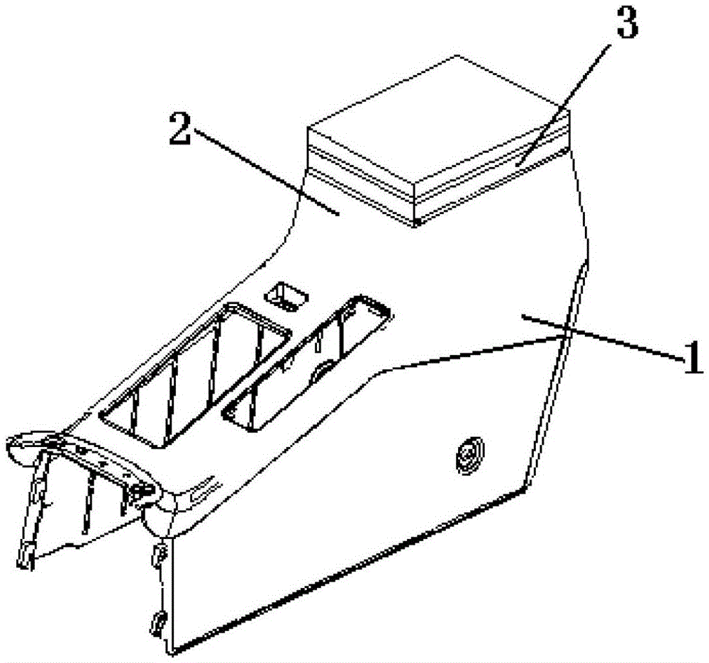 A sliding type opening mechanism of an automobile armrest box