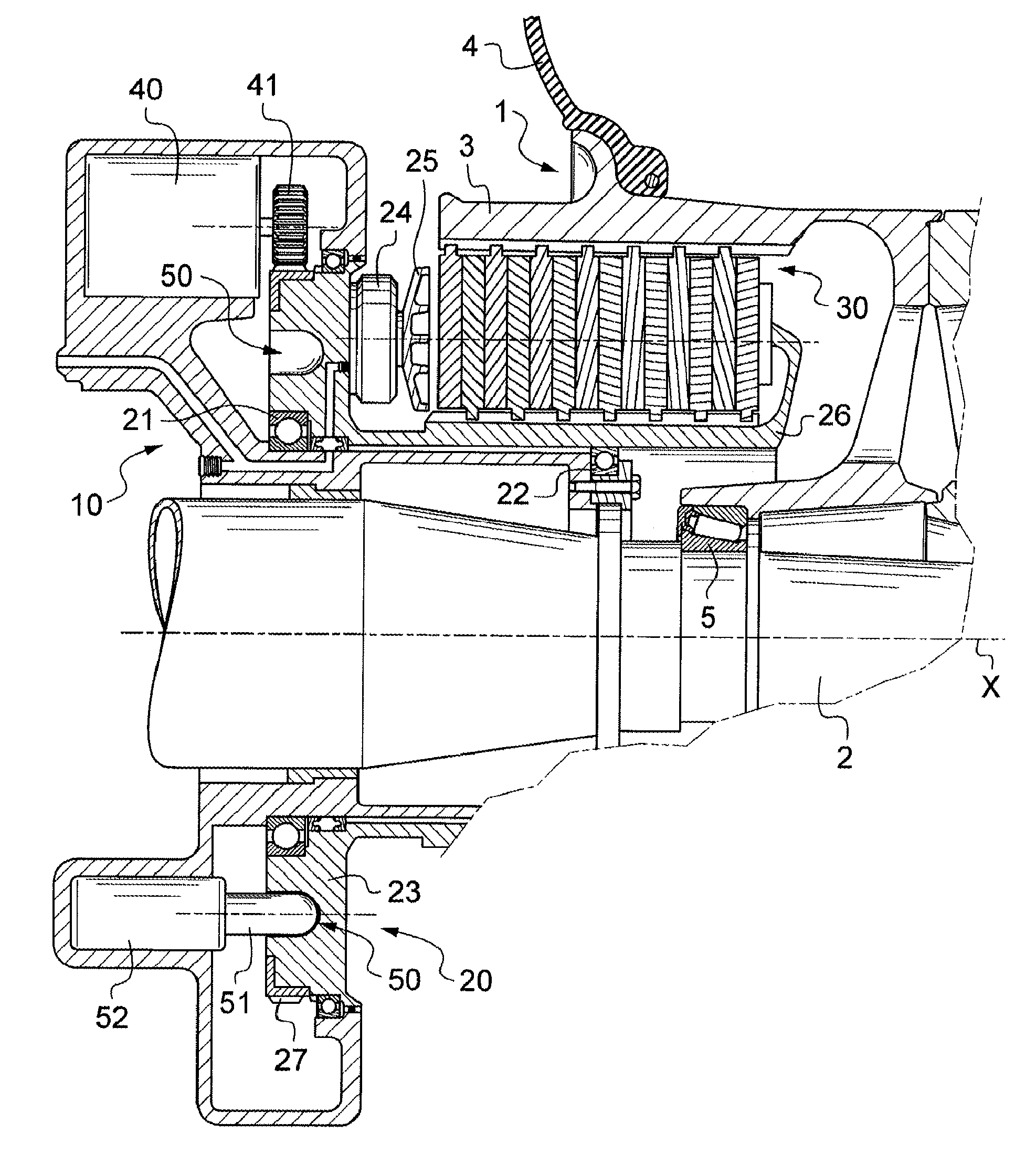 Device for braking and rotating an aircraft wheel