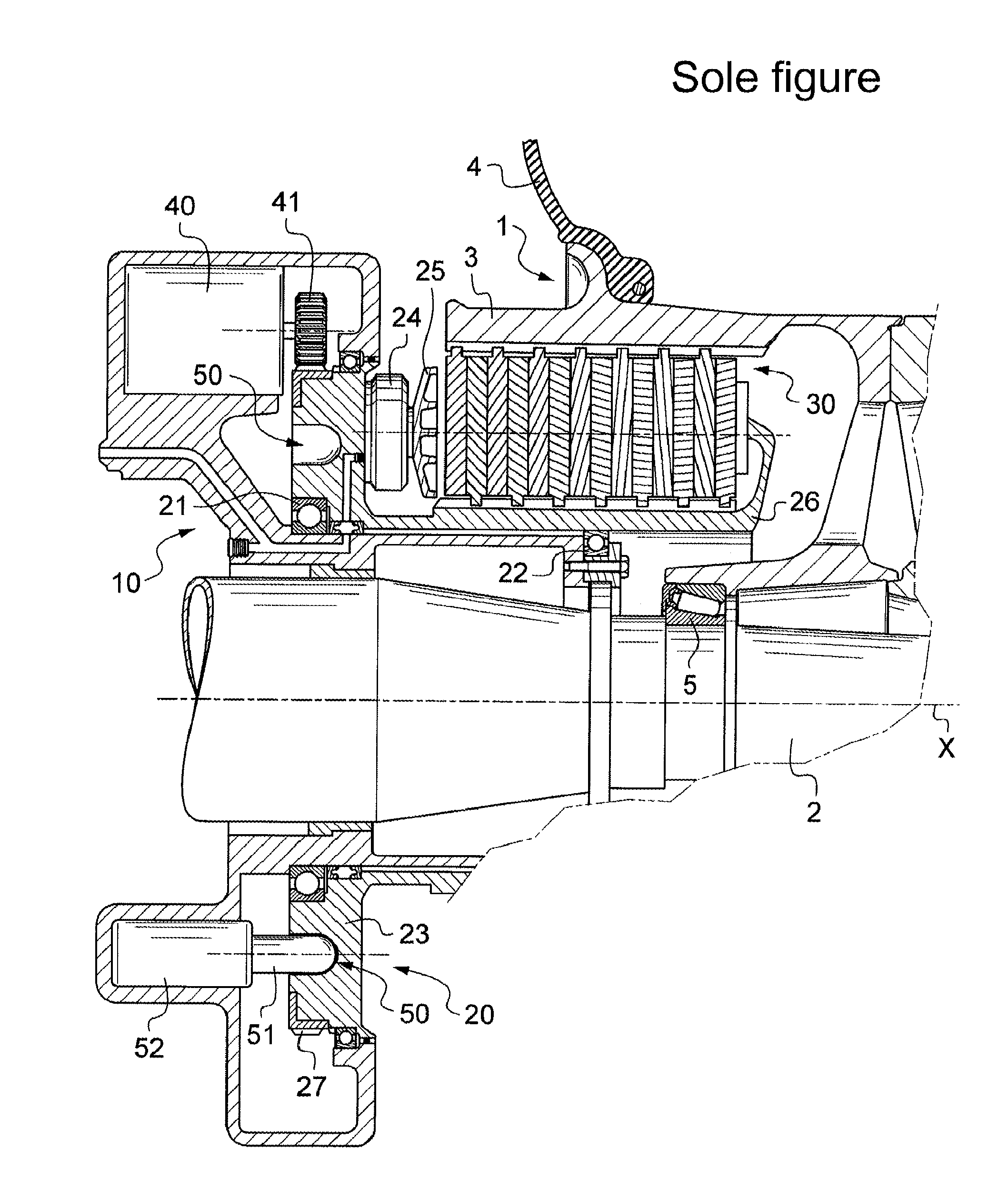 Device for braking and rotating an aircraft wheel