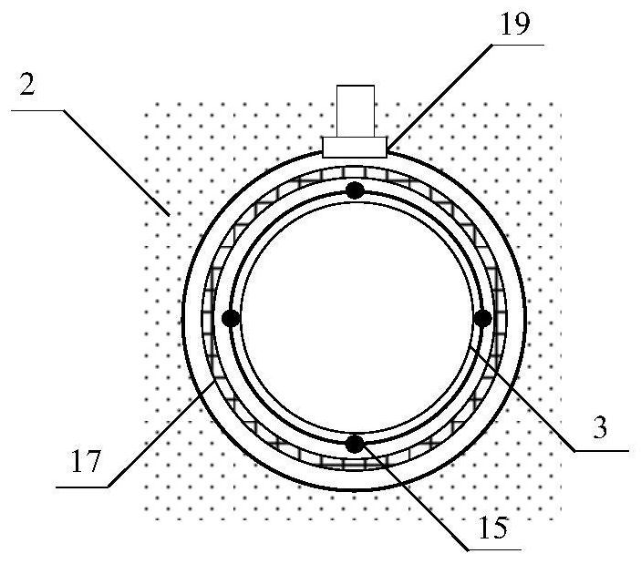 A test device and method for analyzing the influence of land subsidence on pipe-soil interaction