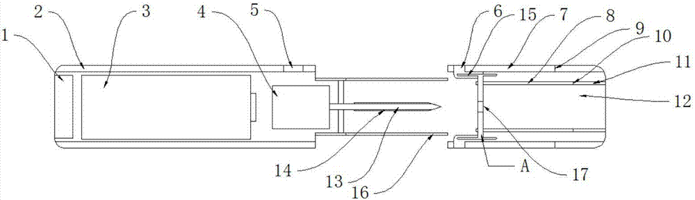 Electric heating device which facilitates taking out of cigarettes