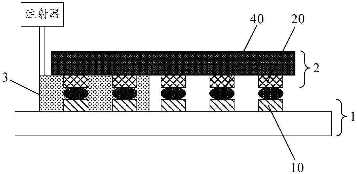 Chip packaging structure, chip packaging method, and display device