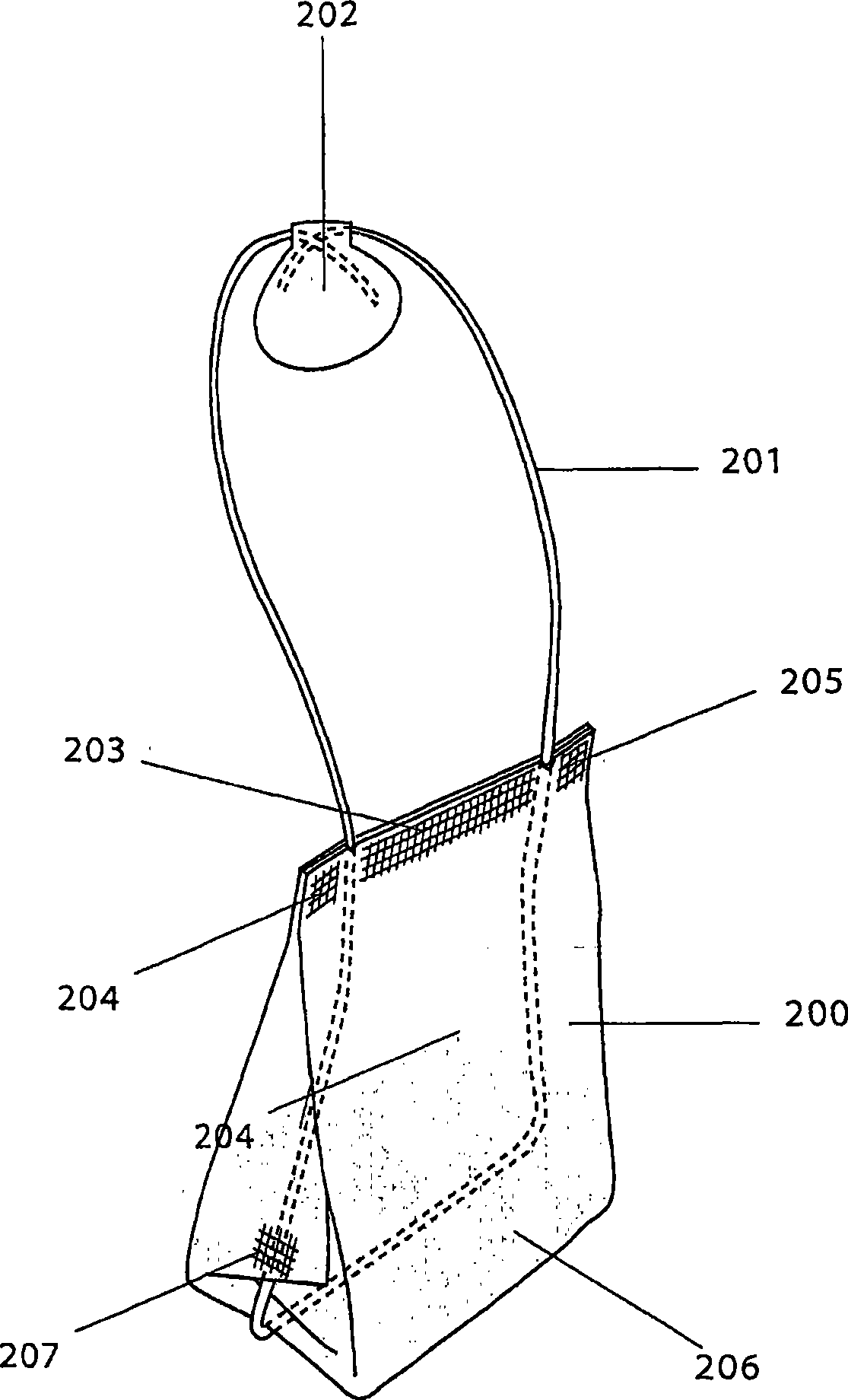 A disposable suspended beverage infusion bag