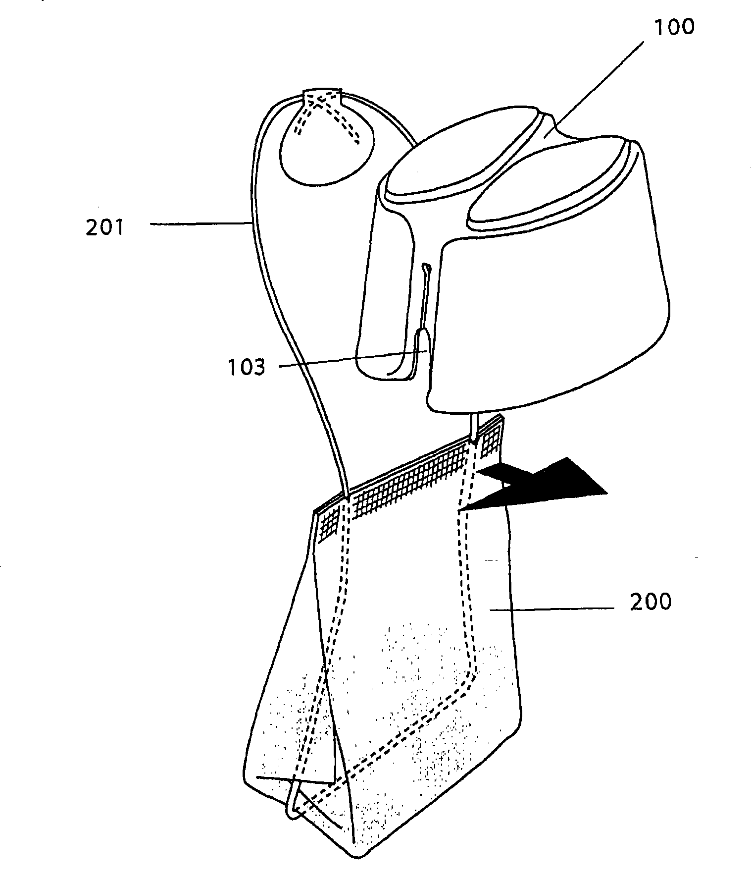 A disposable suspended beverage infusion bag