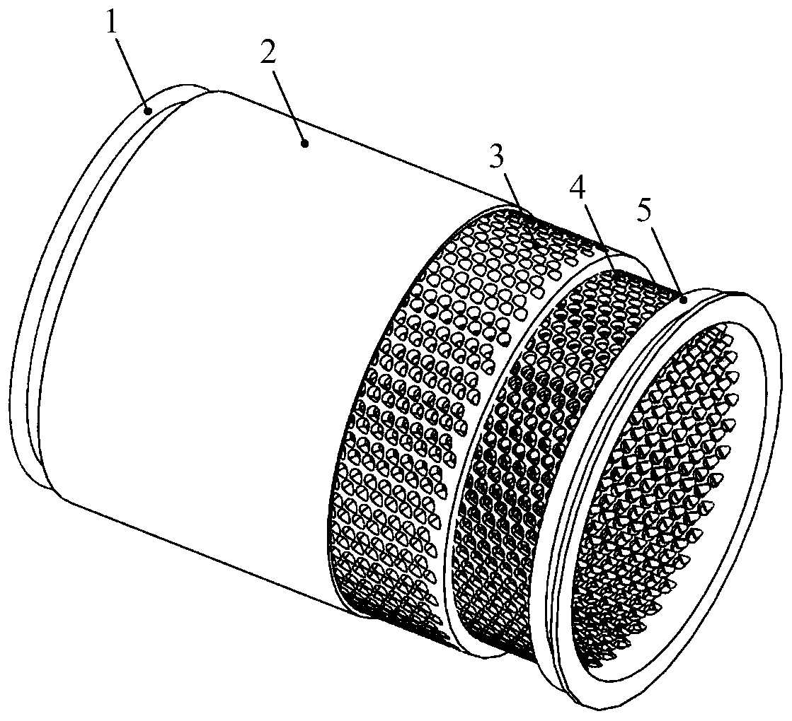 Combined hole-pattern damper seal with flanged damping holes